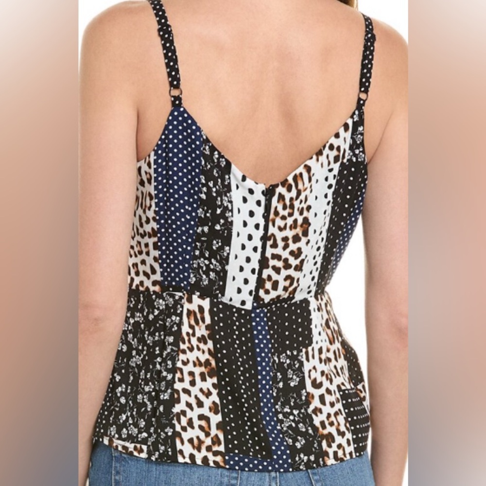 Cabi Crossover Patchwork Multi Printed Cami/Size … - image 2